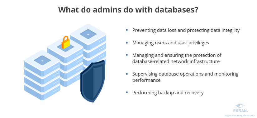 What do admins do with databases?